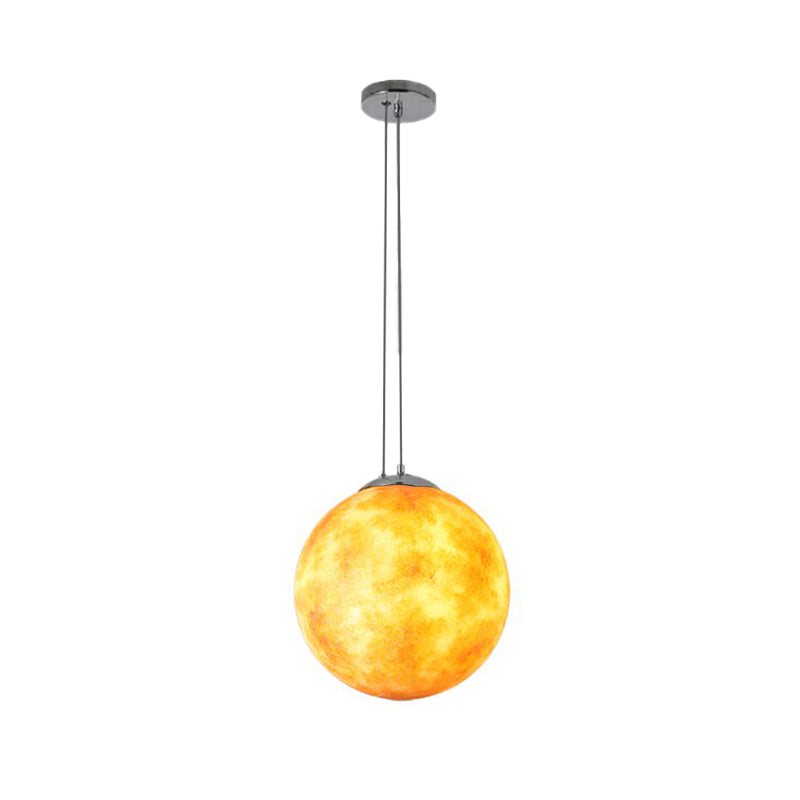 Pendant Lamp for Bedroom, Modern Globe Shade Ceiling Light Fixture in Chrome for Kids Clearhalo 'Ceiling Lights' 'Pendant Lights' 'Pendants' Lighting' 167295