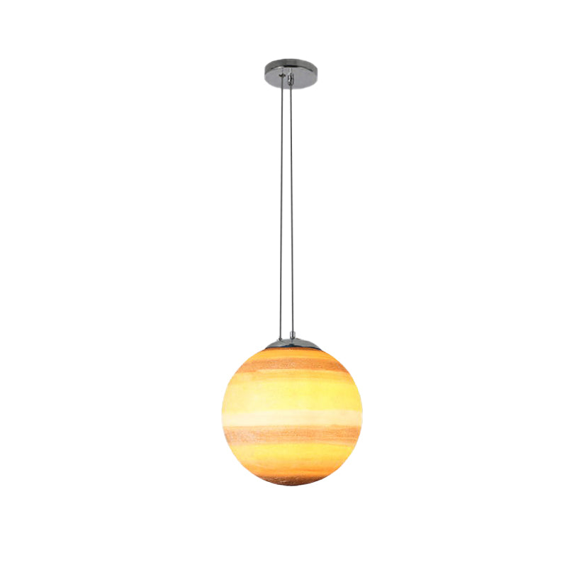 Pendant Lamp for Bedroom, Modern Globe Shade Ceiling Light Fixture in Chrome for Kids Clearhalo 'Ceiling Lights' 'Pendant Lights' 'Pendants' Lighting' 167298