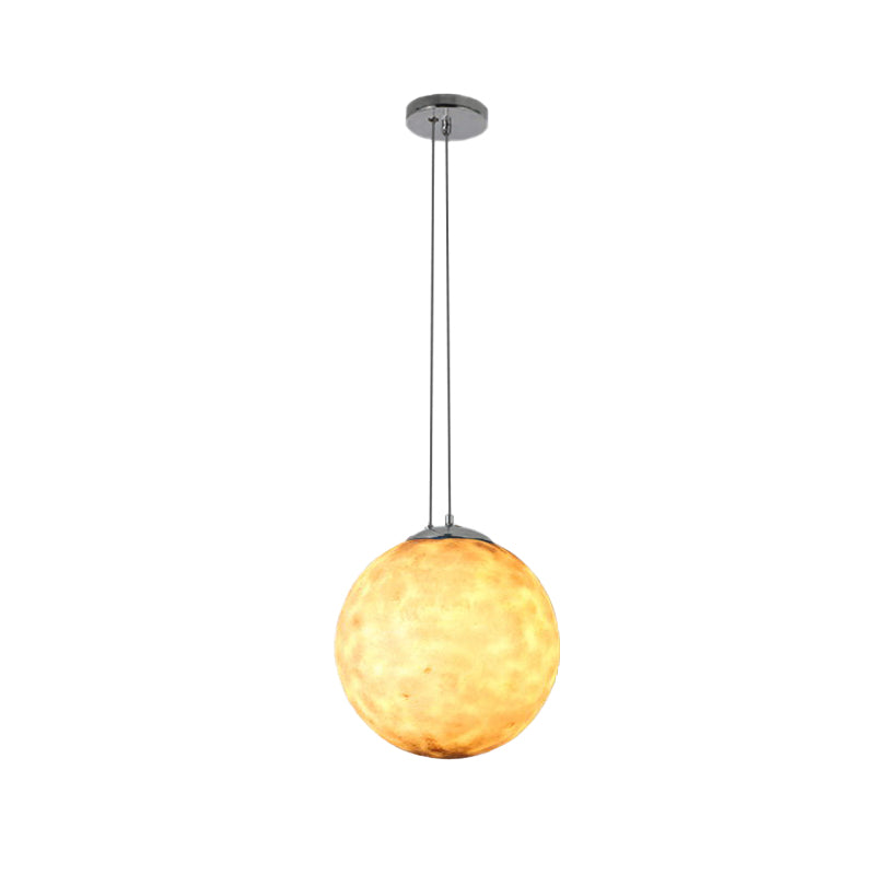 Pendant Lamp for Bedroom, Modern Globe Shade Ceiling Light Fixture in Chrome for Kids Clearhalo 'Ceiling Lights' 'Pendant Lights' 'Pendants' Lighting' 167307