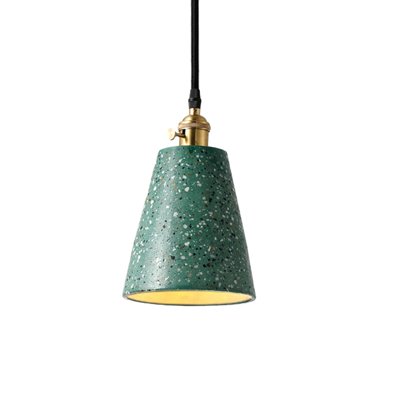 Cone Pendant Lighting in Nordic Style Cement 1 Light Black/Grey/White Hanging Light Clearhalo 'Ceiling Lights' 'Modern Pendants' 'Modern' 'Pendant Lights' 'Pendants' Lighting' 167328