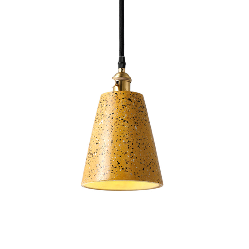 Cone Pendant Lighting in Nordic Style Cement 1 Light Black/Grey/White Hanging Light Clearhalo 'Ceiling Lights' 'Modern Pendants' 'Modern' 'Pendant Lights' 'Pendants' Lighting' 167331