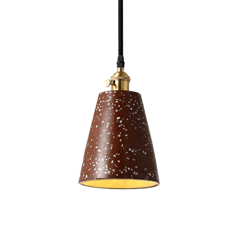 Cone Pendant Lighting in Nordic Style Cement 1 Light Black/Grey/White Hanging Light Clearhalo 'Ceiling Lights' 'Modern Pendants' 'Modern' 'Pendant Lights' 'Pendants' Lighting' 167335