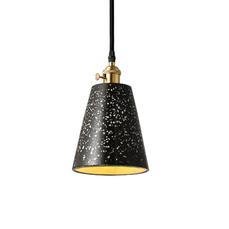 Cone Pendant Lighting in Nordic Style Cement 1 Light Black/Grey/White Hanging Light Clearhalo 'Ceiling Lights' 'Modern Pendants' 'Modern' 'Pendant Lights' 'Pendants' Lighting' 167337