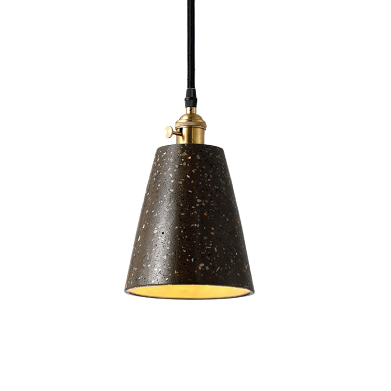 Cone Pendant Lighting in Nordic Style Cement 1 Light Black/Grey/White Hanging Light Clearhalo 'Ceiling Lights' 'Modern Pendants' 'Modern' 'Pendant Lights' 'Pendants' Lighting' 167339