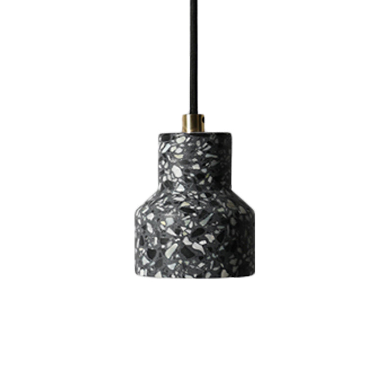 Cement Bell Pendant Ceiling Light Simplicity 1 Light Black/White/Pink Hanging Ceiling Light Clearhalo 'Ceiling Lights' 'Modern Pendants' 'Modern' 'Pendant Lights' 'Pendants' Lighting' 167350