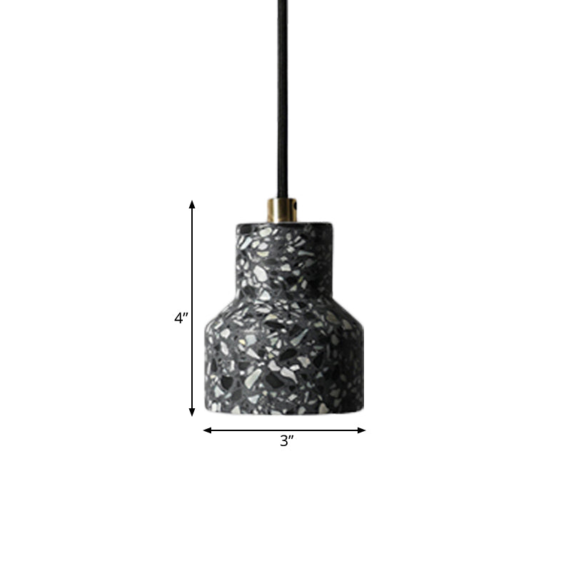 Cement Bell Pendant Ceiling Light Simplicity 1 Light Black/White/Pink Hanging Ceiling Light Clearhalo 'Ceiling Lights' 'Modern Pendants' 'Modern' 'Pendant Lights' 'Pendants' Lighting' 167351