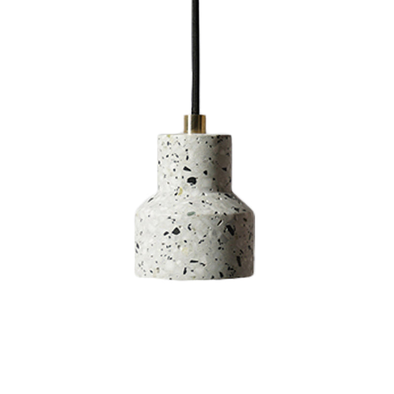 Cement Bell Pendant Ceiling Light Simplicity 1 Light Black/White/Pink Hanging Ceiling Light Clearhalo 'Ceiling Lights' 'Modern Pendants' 'Modern' 'Pendant Lights' 'Pendants' Lighting' 167355