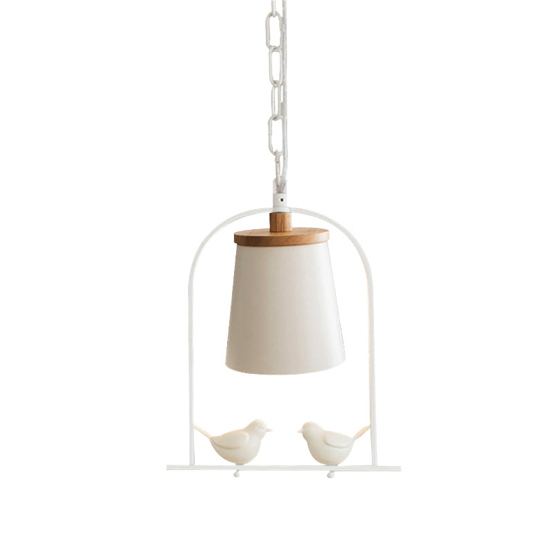 Mini Pendant Light White, Adjustable Ceiling Fixture with Bird Decoration Modern Style Clearhalo 'Ceiling Lights' 'Pendant Lights' 'Pendants' Lighting' 167383