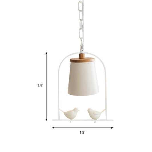 Mini Pendant Light White, Adjustable Ceiling Fixture with Bird Decoration Modern Style Clearhalo 'Ceiling Lights' 'Pendant Lights' 'Pendants' Lighting' 167384