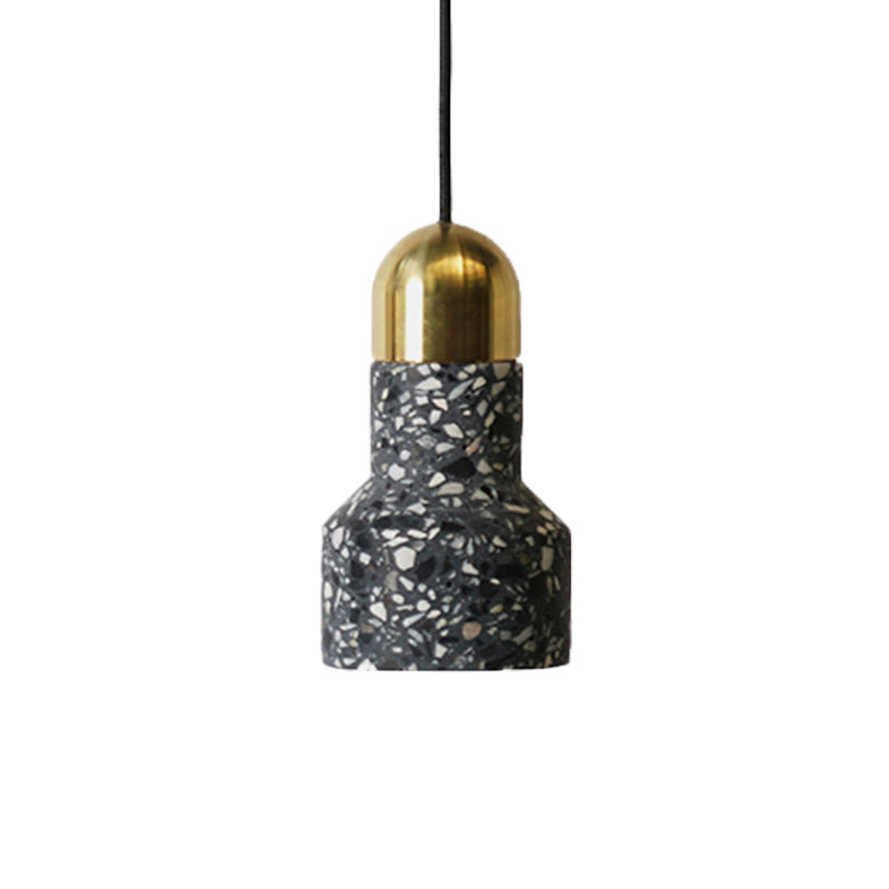 Bell Pendant Lighting in Nordic Style Concrete 1 Light Black/White/Pink Hanging Ceiling Light Clearhalo 'Ceiling Lights' 'Modern Pendants' 'Modern' 'Pendant Lights' 'Pendants' Lighting' 167391