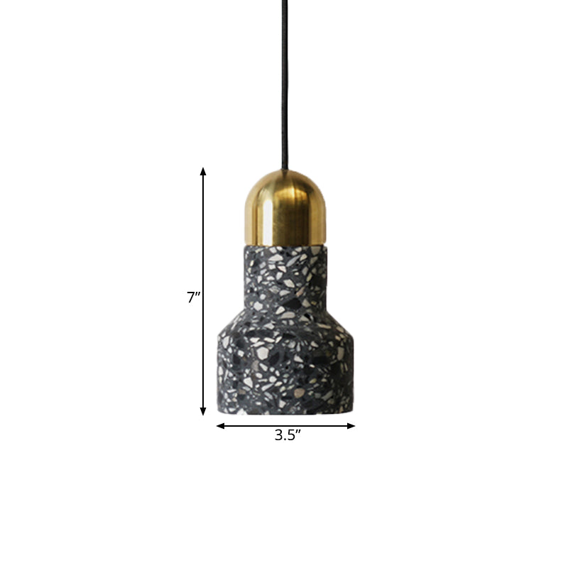 Bell Pendant Lighting in Nordic Style Concrete 1 Light Black/White/Pink Hanging Ceiling Light Clearhalo 'Ceiling Lights' 'Modern Pendants' 'Modern' 'Pendant Lights' 'Pendants' Lighting' 167392