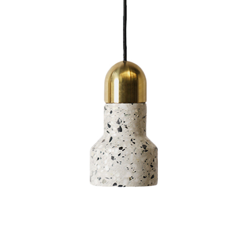 Bell Pendant Lighting in Nordic Style Concrete 1 Light Black/White/Pink Hanging Ceiling Light Clearhalo 'Ceiling Lights' 'Modern Pendants' 'Modern' 'Pendant Lights' 'Pendants' Lighting' 167398