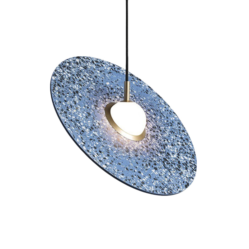 Ufo Shaped Pendant Lamp Modern Concrete 1 Light Black/White/Pink Hanging Ceiling Light Clearhalo 'Ceiling Lights' 'Modern Pendants' 'Modern' 'Pendant Lights' 'Pendants' Lighting' 167429