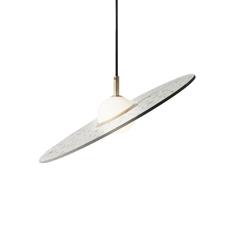 Ufo Shaped Pendant Lamp Modern Concrete 1 Light Black/White/Pink Hanging Ceiling Light Clearhalo 'Ceiling Lights' 'Modern Pendants' 'Modern' 'Pendant Lights' 'Pendants' Lighting' 167431