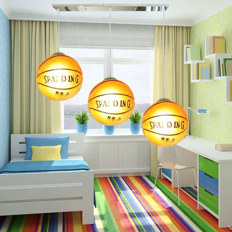 Hanging Lamps for Bedroom, 3 Lights Modern Ceiling Fixture in Chrome for Boys Clearhalo 'Ceiling Lights' 'Chandeliers' 'Glass shade' 'Glass' 'Pendant Lights' 'Pendants' Lighting' 167529