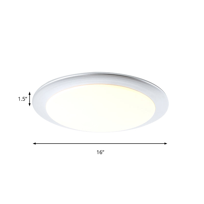 Flying Saucer Flush Ceiling Light Nordic Acrylic Gold/Silver 16"/20" Dia Integrated LED Ceiling Lamp for Bedroom Clearhalo 'Ceiling Lights' 'Close To Ceiling Lights' 'Close to ceiling' 'Flush mount' Lighting' 167653