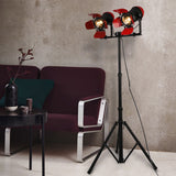 2 Light Floor Lamp Retro Industrial Tripod Design Metallic Standing Floor Light in Red for Studio Red Clearhalo 'Floor Lamps' 'Lamps' Lighting' 167826