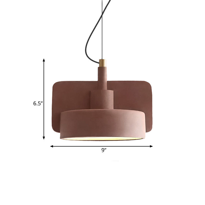 Geometric Ceiling Pendant Light Industrial Cement 1 Light Grey/Beige/Pink Hanging Ceiling Light, 6"/8"/9"W Clearhalo 'Ceiling Lights' 'Modern Pendants' 'Modern' 'Pendant Lights' 'Pendants' Lighting' 168010