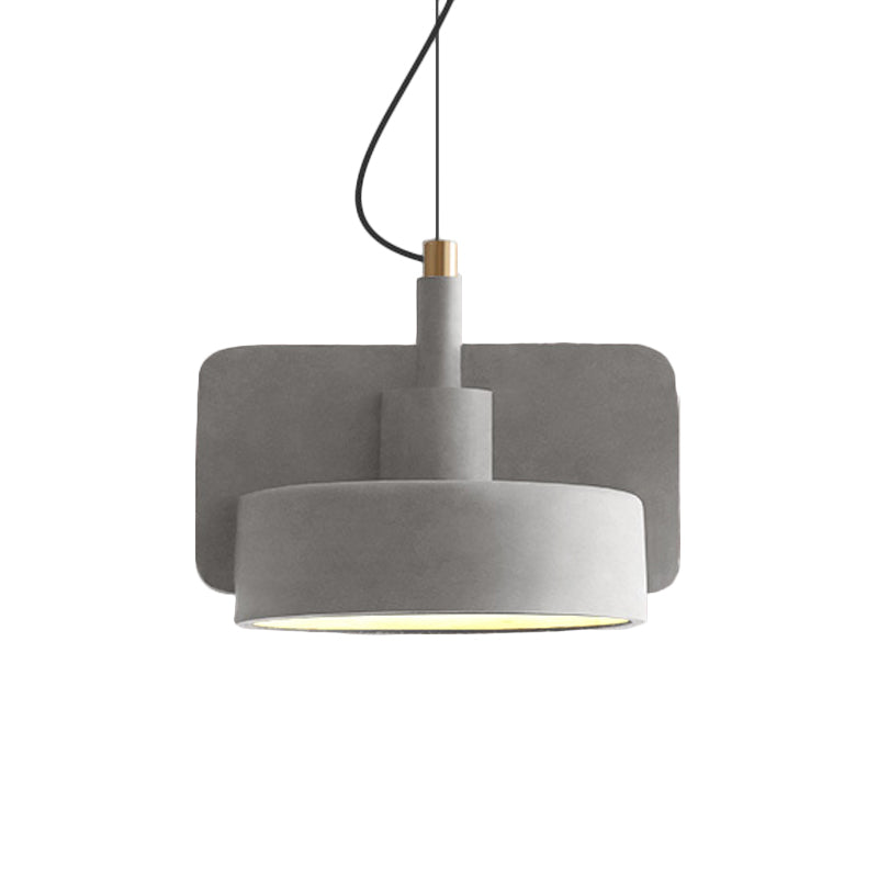 Geometric Ceiling Pendant Light Industrial Cement 1 Light Grey/Beige/Pink Hanging Ceiling Light, 6"/8"/9"W Clearhalo 'Ceiling Lights' 'Modern Pendants' 'Modern' 'Pendant Lights' 'Pendants' Lighting' 168013