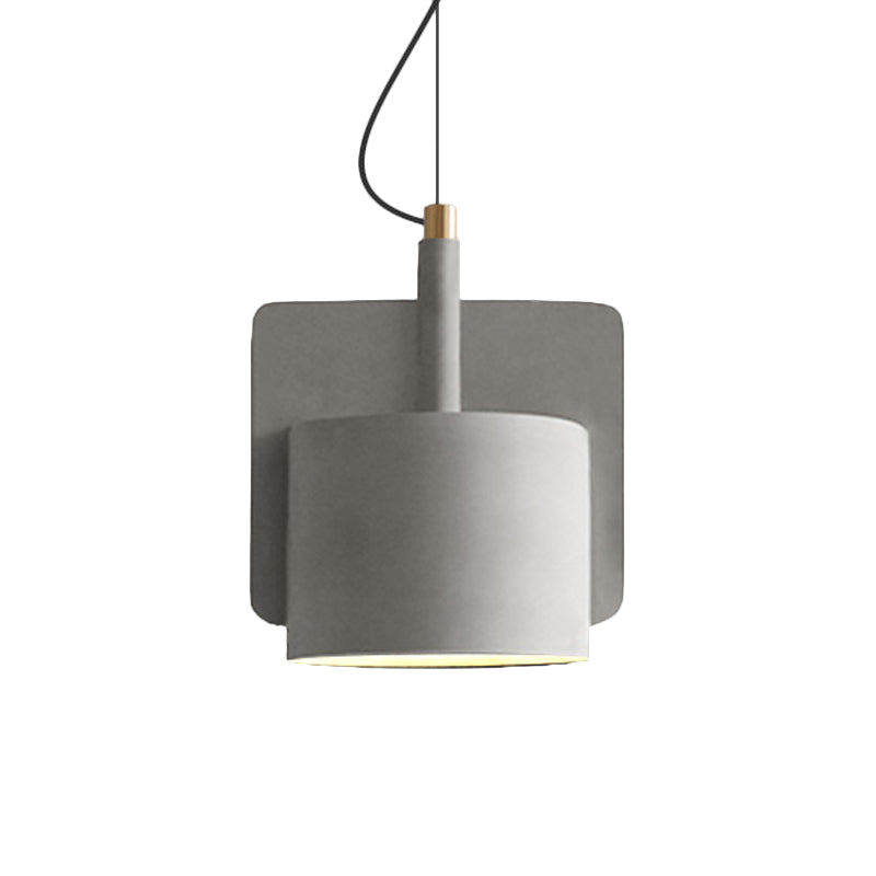 Geometric Ceiling Pendant Light Industrial Cement 1 Light Grey/Beige/Pink Hanging Ceiling Light, 6"/8"/9"W Clearhalo 'Ceiling Lights' 'Modern Pendants' 'Modern' 'Pendant Lights' 'Pendants' Lighting' 168028