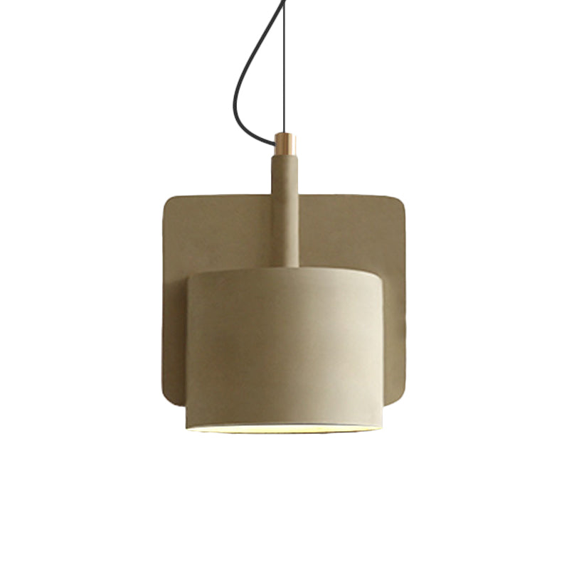 Geometric Ceiling Pendant Light Industrial Cement 1 Light Grey/Beige/Pink Hanging Ceiling Light, 6"/8"/9"W Clearhalo 'Ceiling Lights' 'Modern Pendants' 'Modern' 'Pendant Lights' 'Pendants' Lighting' 168031