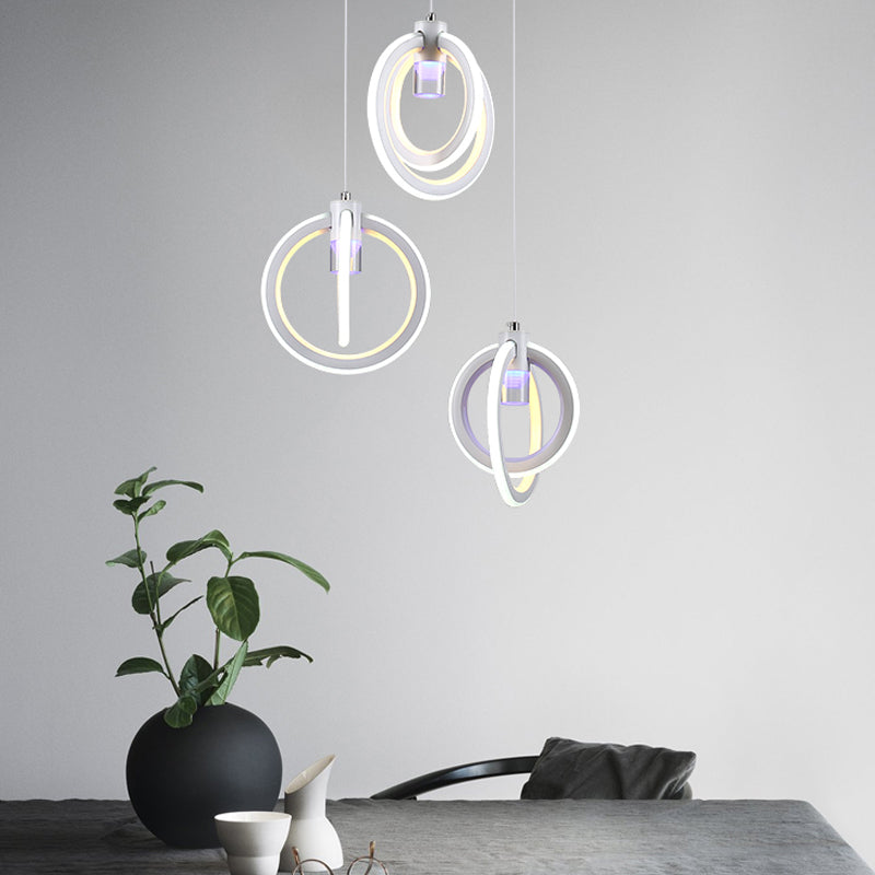 Simple Orbit Acrylic Drop Pendant 3-Light Hanging Ceiling Light Fixture for Living Room Clearhalo 'Ceiling Lights' 'Modern Pendants' 'Modern' 'Pendant Lights' 'Pendants' Lighting' 168288