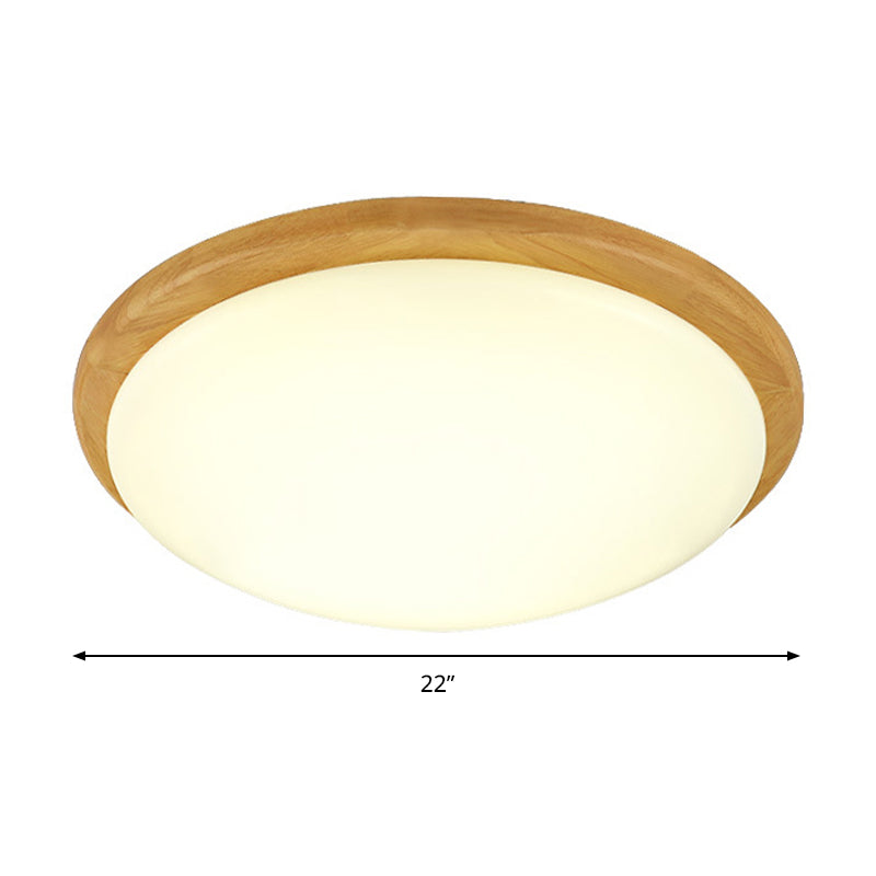 Japanese Style White Ceiling Mount Light Domed Shade Acrylic Ceiling Lamp in Warm/White for Study Room Clearhalo 'Ceiling Lights' 'Close To Ceiling Lights' 'Close to ceiling' 'Flush mount' Lighting' 168338