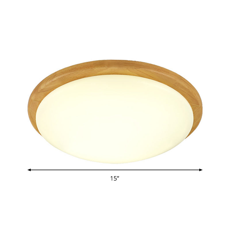 Japanese Style White Ceiling Mount Light Domed Shade Acrylic Ceiling Lamp in Warm/White for Study Room Clearhalo 'Ceiling Lights' 'Close To Ceiling Lights' 'Close to ceiling' 'Flush mount' Lighting' 168340