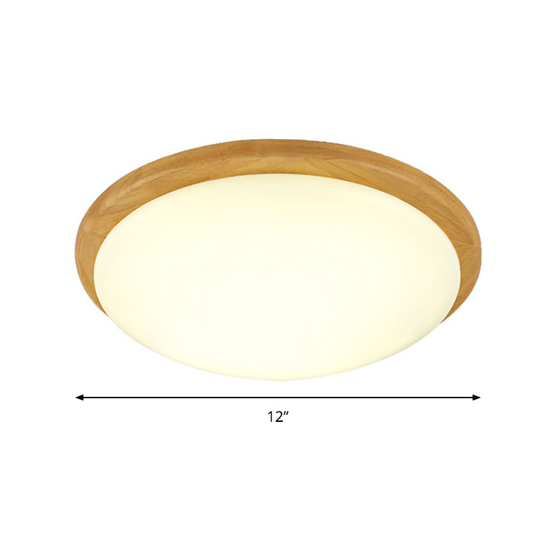 Japanese Style White Ceiling Mount Light Domed Shade Acrylic Ceiling Lamp in Warm/White for Study Room Clearhalo 'Ceiling Lights' 'Close To Ceiling Lights' 'Close to ceiling' 'Flush mount' Lighting' 168341