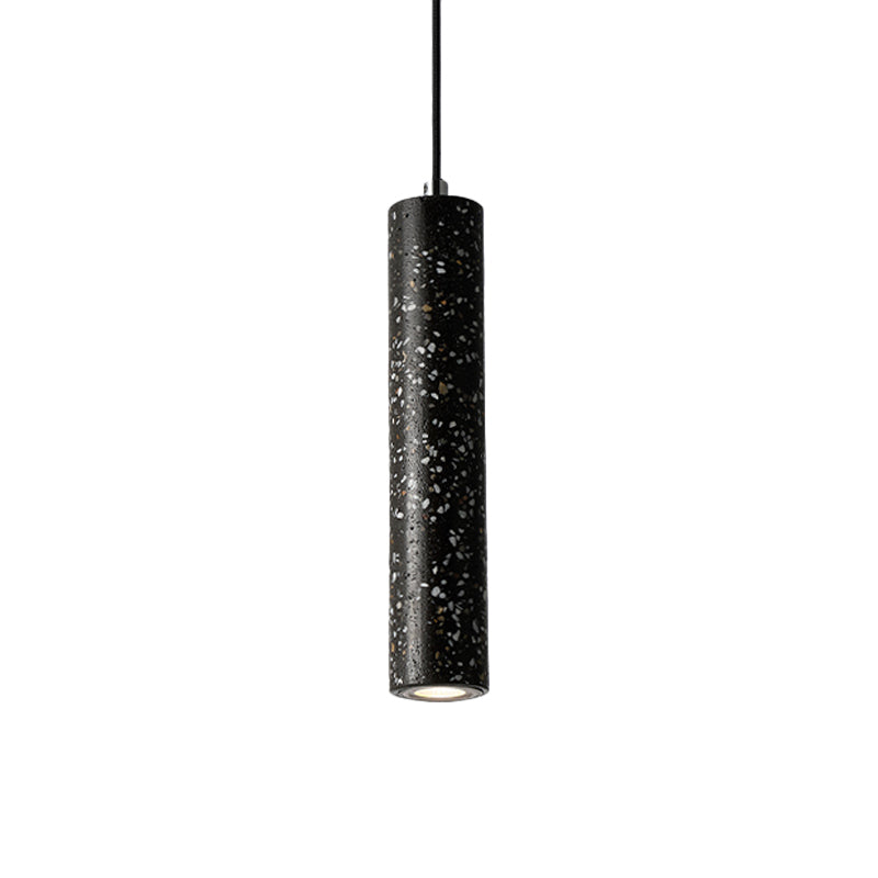 Concrete Tube Pendant Lighting Nordic 1 Light Black/White/Yellow Suspension Light Clearhalo 'Ceiling Lights' 'Modern Pendants' 'Modern' 'Pendant Lights' 'Pendants' Lighting' 168383