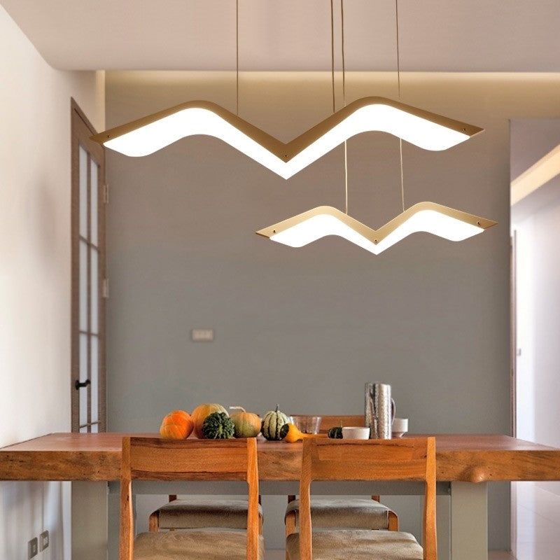 2/3/4/5 Seagull Multi Light Pendant Simple Acrylic Shade LED Hanging Lamp in White 2 White Clearhalo 'Ceiling Lights' 'Modern Pendants' 'Modern' 'Pendant Lights' 'Pendants' Lighting' 168657