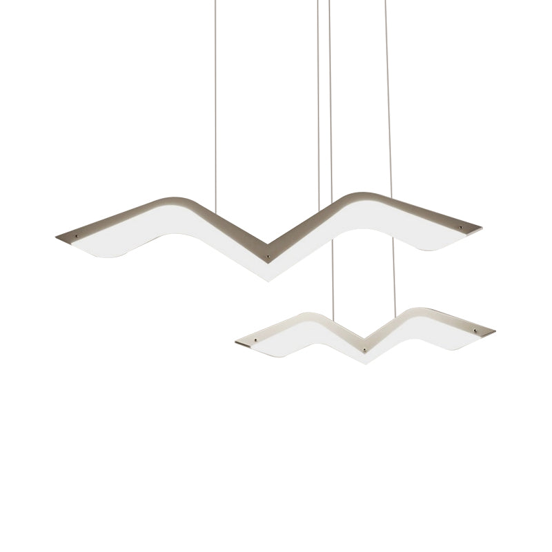 2/3/4/5 Seagull Multi Light Pendant Simple Acrylic Shade LED Hanging Lamp in White Clearhalo 'Ceiling Lights' 'Modern Pendants' 'Modern' 'Pendant Lights' 'Pendants' Lighting' 168659