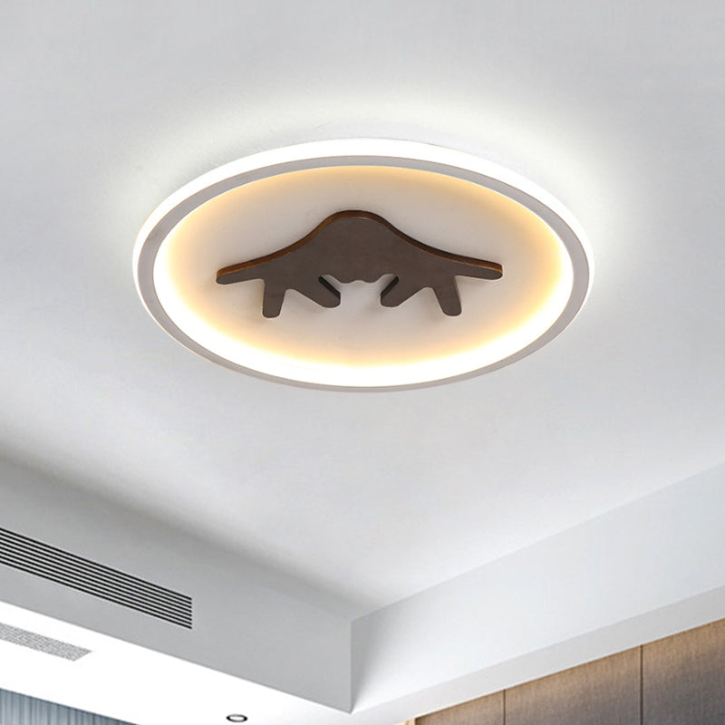 Deer Flush Mount Lighting Acrylic Grey/White/Green LED Flush Ceiling Light for Bedroom Clearhalo 'Ceiling Lights' 'Close To Ceiling Lights' 'Close to ceiling' 'Flush mount' Lighting' 1687667