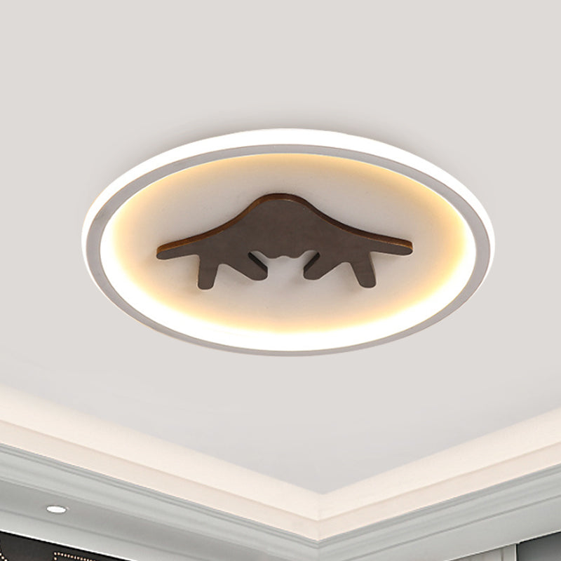 Deer Flush Mount Lighting Acrylic Grey/White/Green LED Flush Ceiling Light for Bedroom Clearhalo 'Ceiling Lights' 'Close To Ceiling Lights' 'Close to ceiling' 'Flush mount' Lighting' 1687668