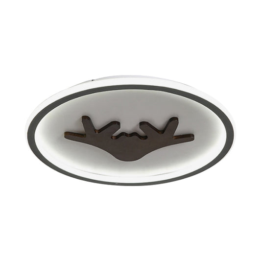 Deer Flush Mount Lighting Acrylic Grey/White/Green LED Flush Ceiling Light for Bedroom Clearhalo 'Ceiling Lights' 'Close To Ceiling Lights' 'Close to ceiling' 'Flush mount' Lighting' 1687673