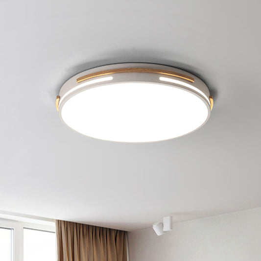 White/Green Round Flush Mount Lighting Simplicity LED Acrylic Flush Light Fixture for Living Room White Clearhalo 'Ceiling Lights' 'Close To Ceiling Lights' 'Close to ceiling' 'Flush mount' Lighting' 1687998