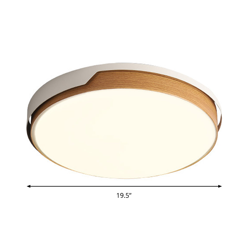 Flat Panel Round Flush Mount Light Modern Acrylic LED Ceiling Light in White for Dining Room Clearhalo 'Ceiling Lights' 'Close To Ceiling Lights' 'Close to ceiling' 'Flush mount' Lighting' 168801