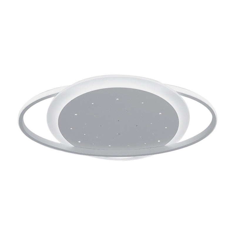 Saturn Acrylic Flush Light Fixture Simple LED White Close to Ceiling Lamp with Star Design Clearhalo 'Ceiling Lights' 'Close To Ceiling Lights' 'Close to ceiling' 'Flush mount' Lighting' 1688240