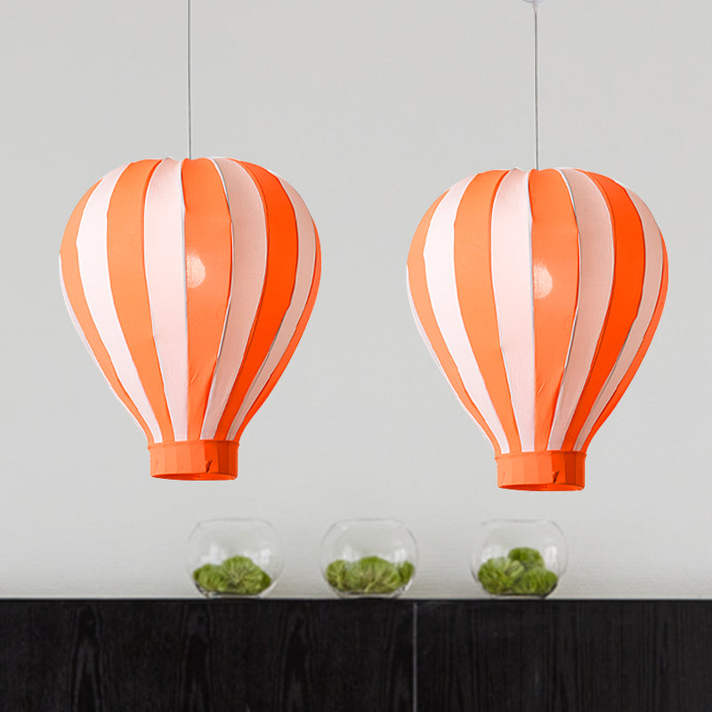 Fabric Balloon Hanging Lighting Cartoon 1 Light Pendant Light Fixture in Red/Blue/Green for Play Room Clearhalo 'Ceiling Lights' 'Pendant Lights' 'Pendants' Lighting' 1688353