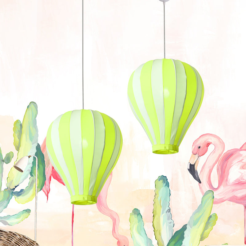 Fabric Balloon Hanging Lighting Cartoon 1 Light Pendant Light Fixture in Red/Blue/Green for Play Room Clearhalo 'Ceiling Lights' 'Pendant Lights' 'Pendants' Lighting' 1688357