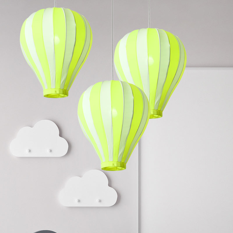 Fabric Balloon Hanging Lighting Cartoon 1 Light Pendant Light Fixture in Red/Blue/Green for Play Room Clearhalo 'Ceiling Lights' 'Pendant Lights' 'Pendants' Lighting' 1688358