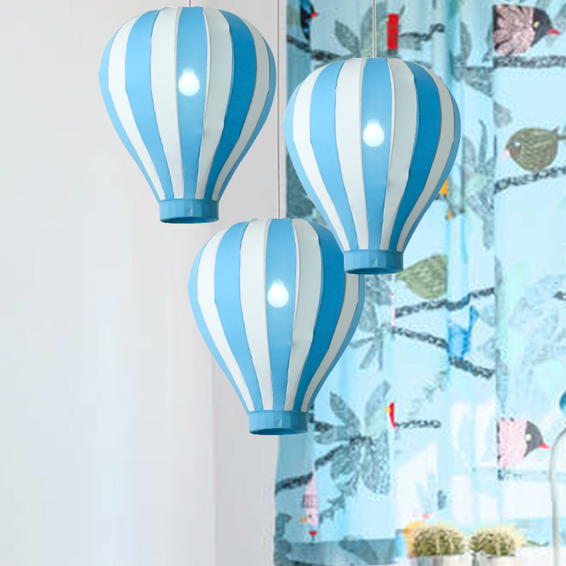 Fabric Balloon Hanging Lighting Cartoon 1 Light Pendant Light Fixture in Red/Blue/Green for Play Room Clearhalo 'Ceiling Lights' 'Pendant Lights' 'Pendants' Lighting' 1688361