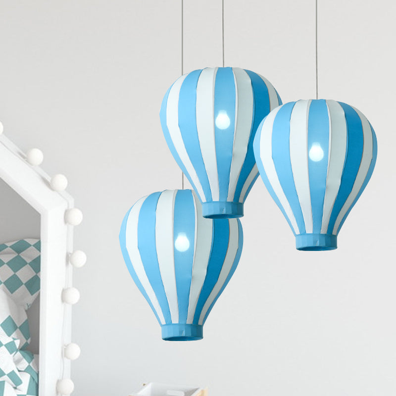 Fabric Balloon Hanging Lighting Cartoon 1 Light Pendant Light Fixture in Red/Blue/Green for Play Room Clearhalo 'Ceiling Lights' 'Pendant Lights' 'Pendants' Lighting' 1688362