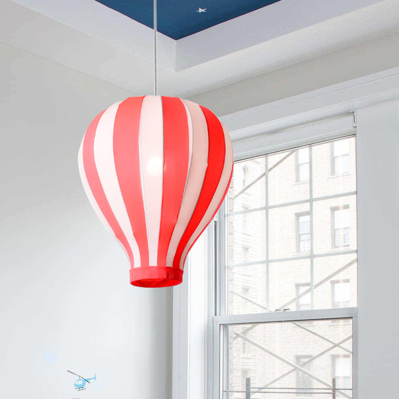 Fabric Balloon Hanging Lighting Cartoon 1 Light Pendant Light Fixture in Red/Blue/Green for Play Room Clearhalo 'Ceiling Lights' 'Pendant Lights' 'Pendants' Lighting' 1688365