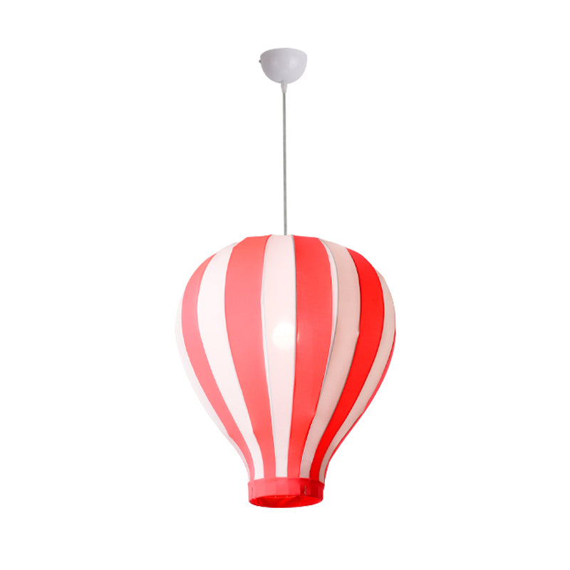 Fabric Balloon Hanging Lighting Cartoon 1 Light Pendant Light Fixture in Red/Blue/Green for Play Room Clearhalo 'Ceiling Lights' 'Pendant Lights' 'Pendants' Lighting' 1688367