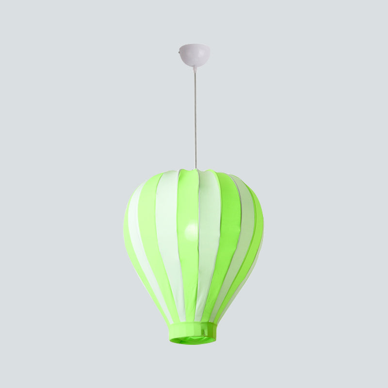 Fabric Balloon Hanging Lighting Cartoon 1 Light Pendant Light Fixture in Red/Blue/Green for Play Room Clearhalo 'Ceiling Lights' 'Pendant Lights' 'Pendants' Lighting' 1688371