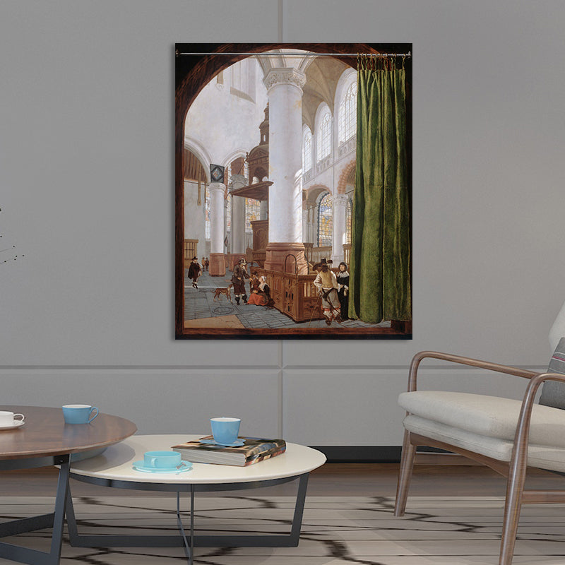 Christian Jesus Christ Canvas Print Global Inspired Religion Wall Art in Soft Color White Clearhalo 'Arts' 'Canvas Art' 1689845