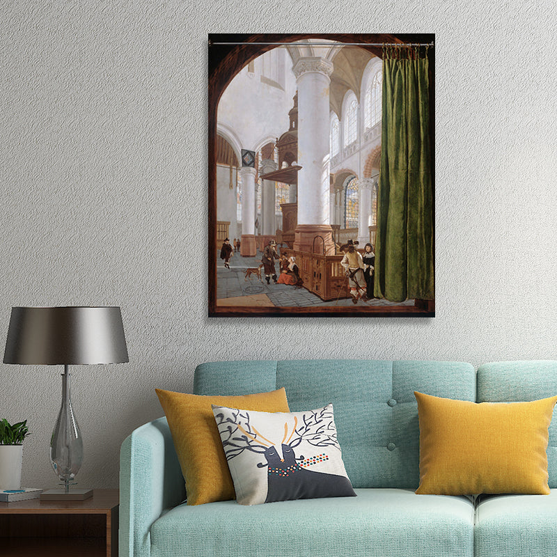 Christian Jesus Christ Canvas Print Global Inspired Religion Wall Art in Soft Color Clearhalo 'Arts' 'Canvas Art' 1689846