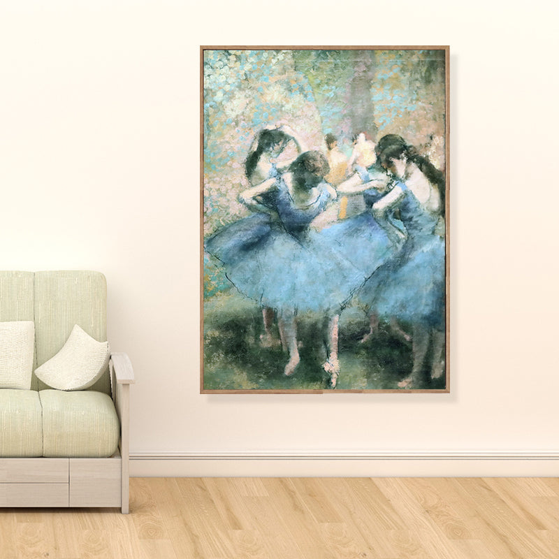 Dancers and blue print on canvas online vintage