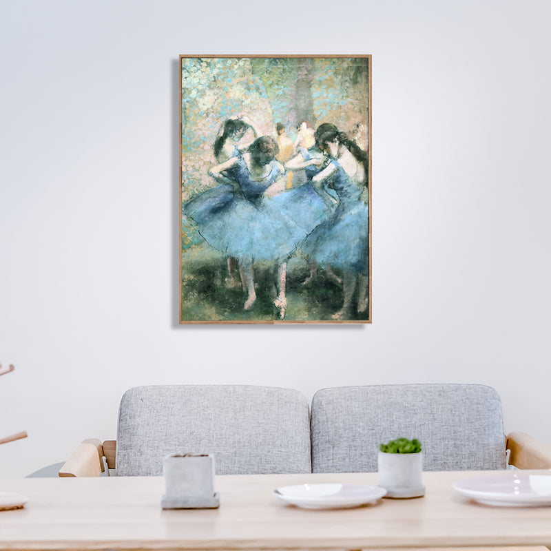 Dancers and blue print on 2024 canvas vintage